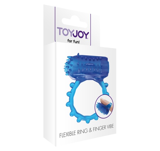 Pierścień-FLEX RING AND FINGER VIBE BLUE